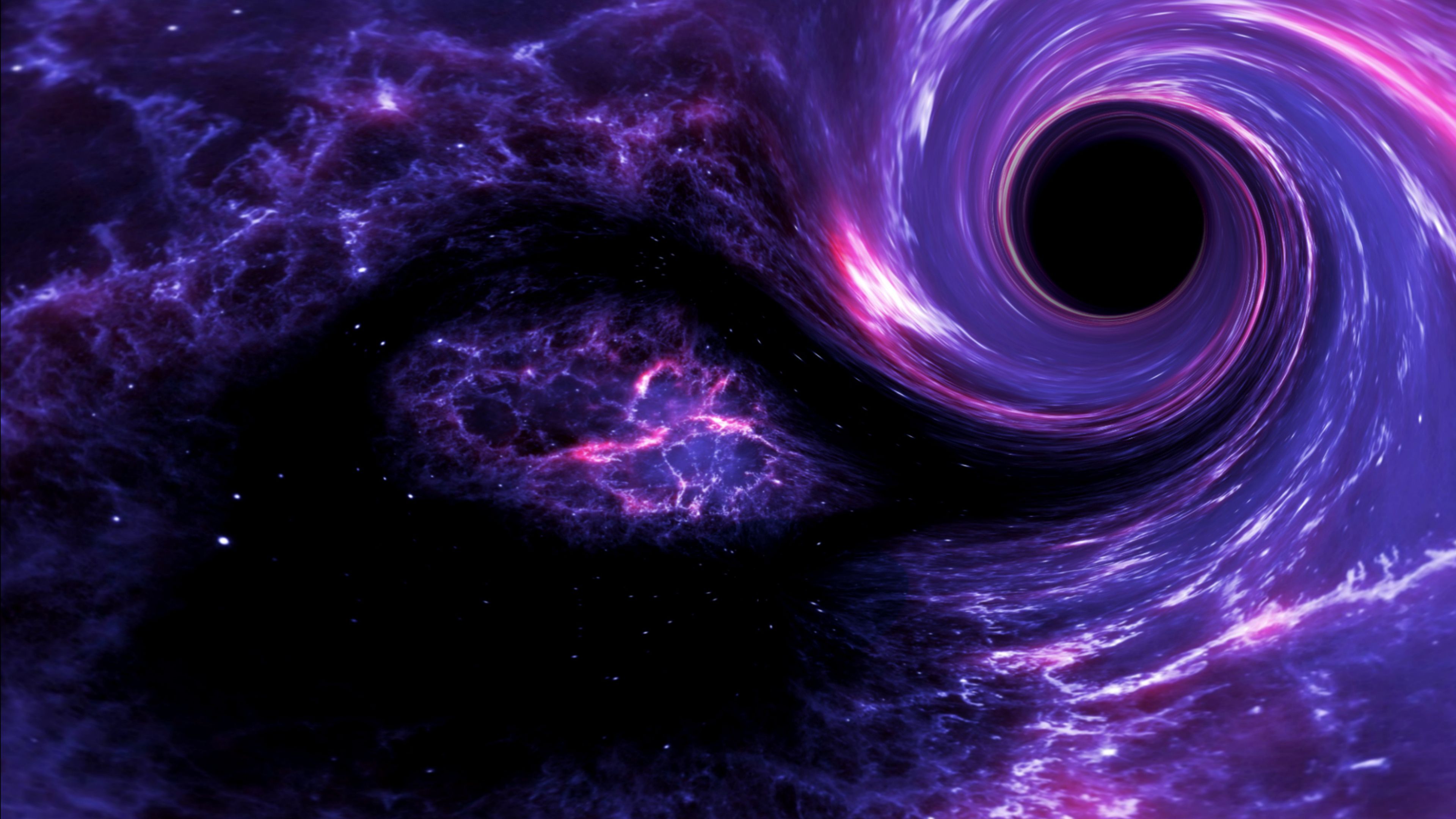 3840x2160 Purple Galaxy Space Abstraction 4K HD Abstract Wallpaper