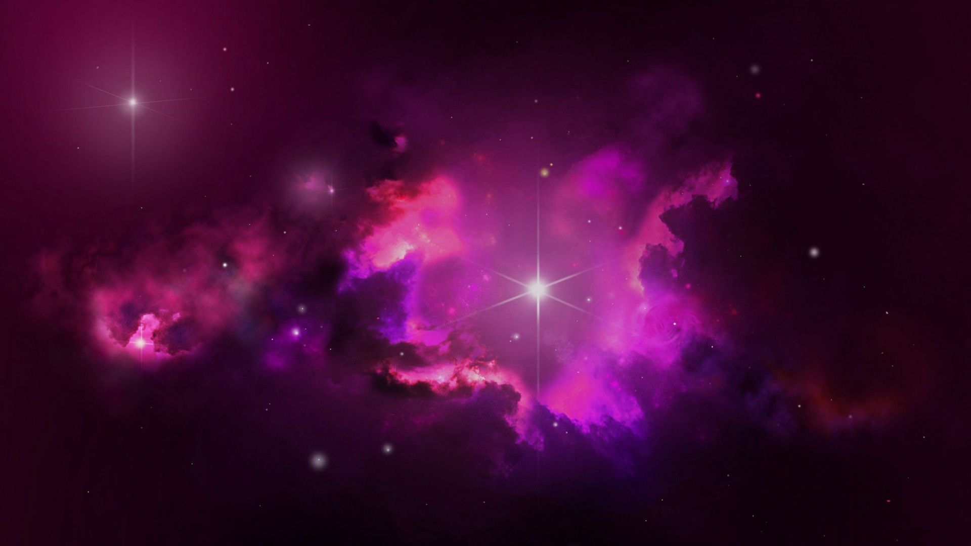 1920x1080 Light Pink Purple Space Glow Galaxy Dark Background HD Space Wallpaper