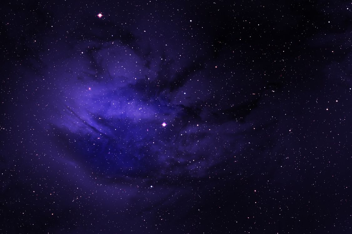 1125x750 Wallpaper Purple and Black Galaxy Sky, Background Free Image