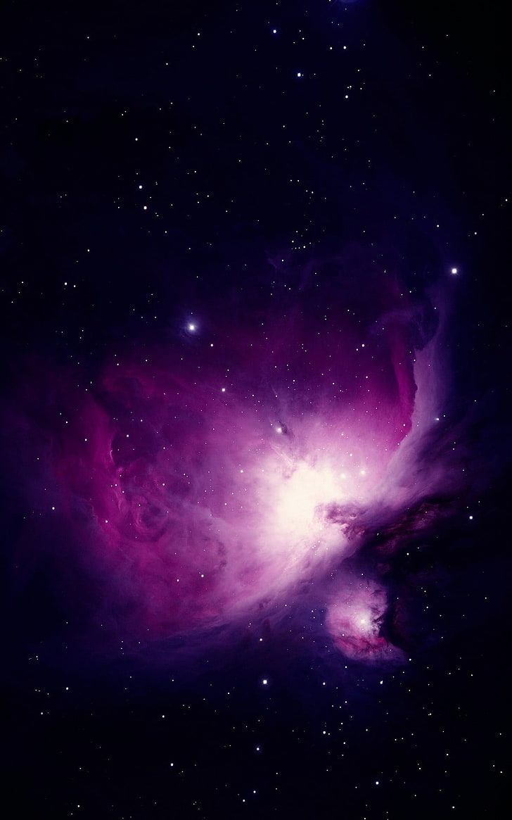 728x1165 HD wallpaper: outer space illustration, purple galaxy painting, nebula, space art