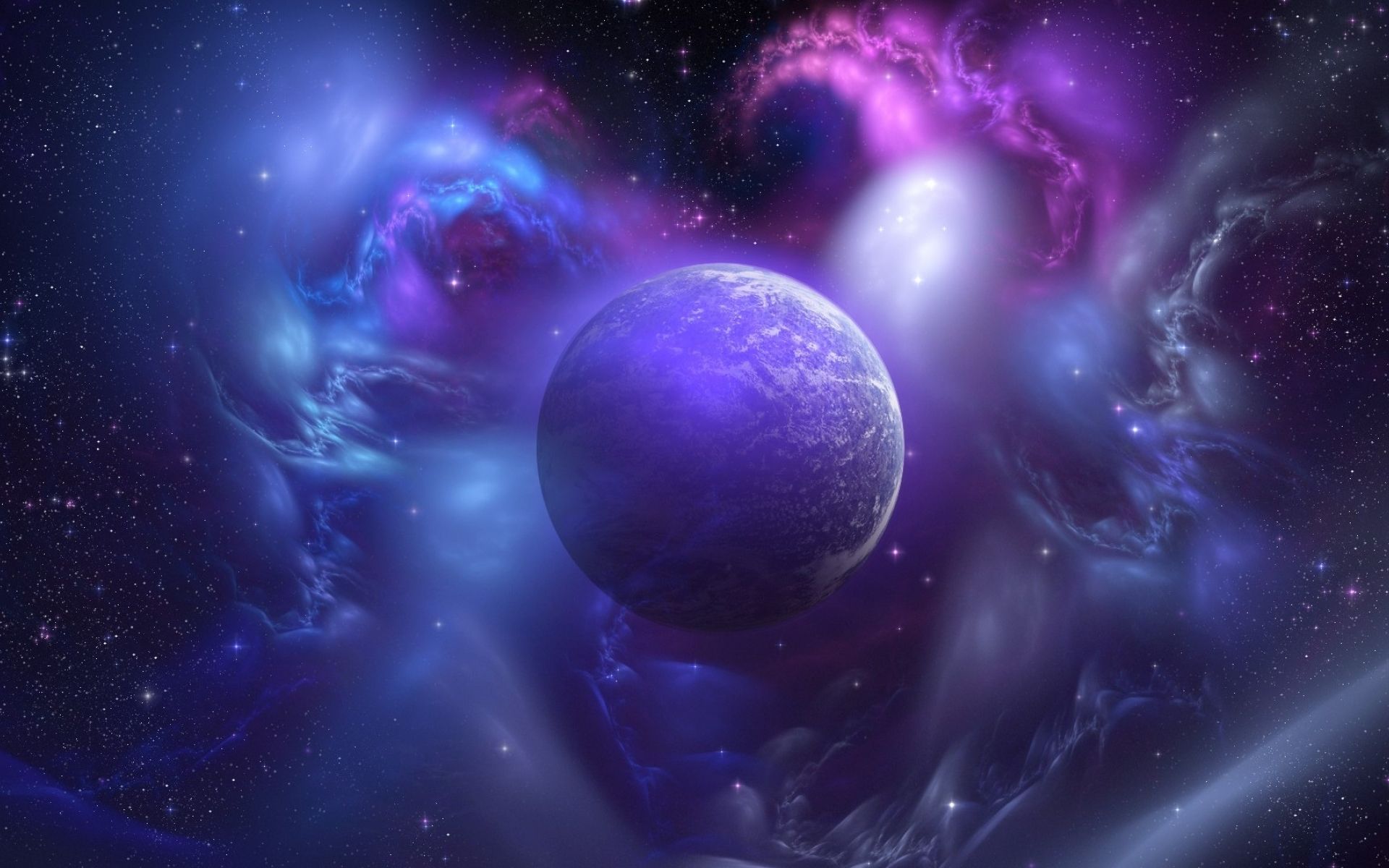1920x1200 Phone wallpaper: Sci Fi, Planet, Nebula, Purple, Space, Stars 737065