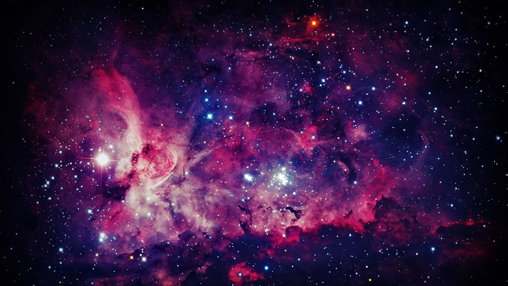 1920x1080 Purple Pink Galaxy Space Stars Nebula HD Space Wallpaper