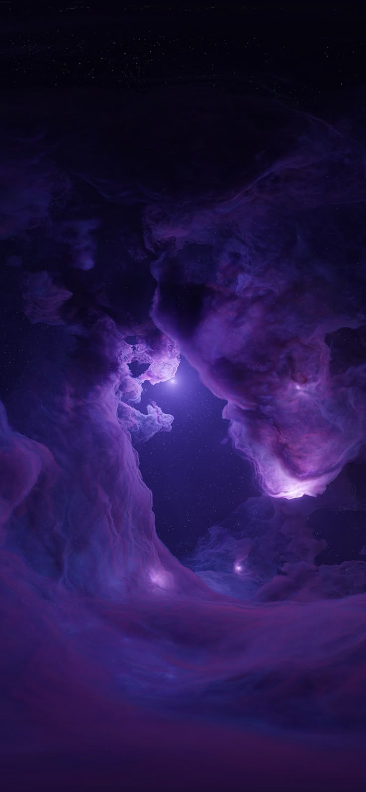 736x1594 purple galaxy