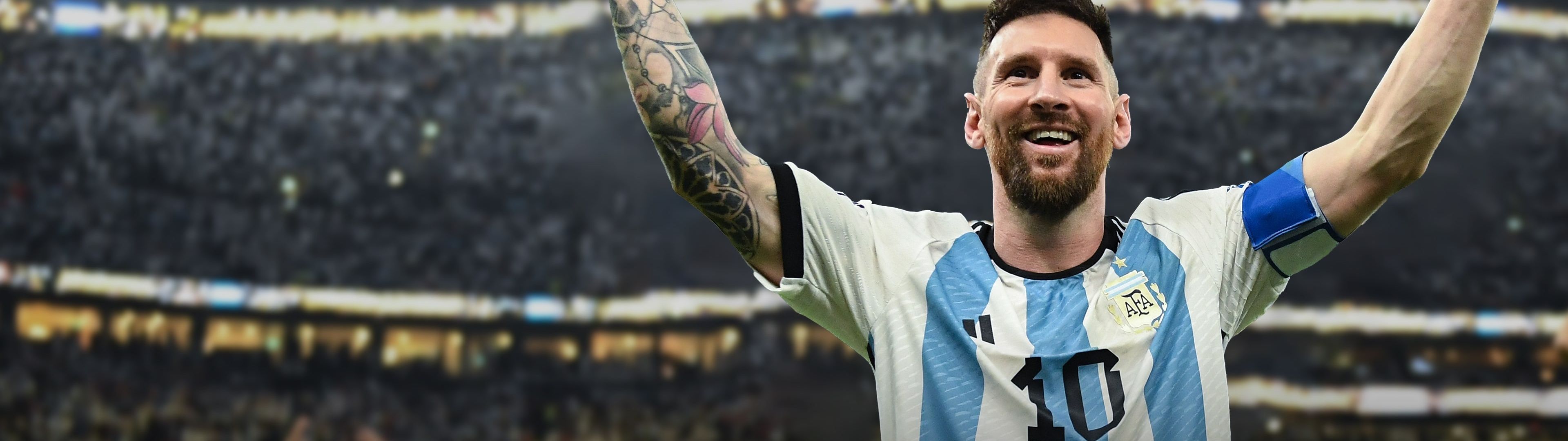 3840x1080 eFootball 2024 Wallpaper 4K, Lionel Messi, 2023 Games