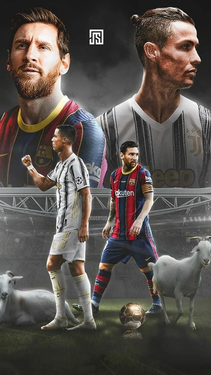 800x1423 Messi Ronaldo Neymar, two goats, messi, ronaldo, football, player, HD phone wallpaper