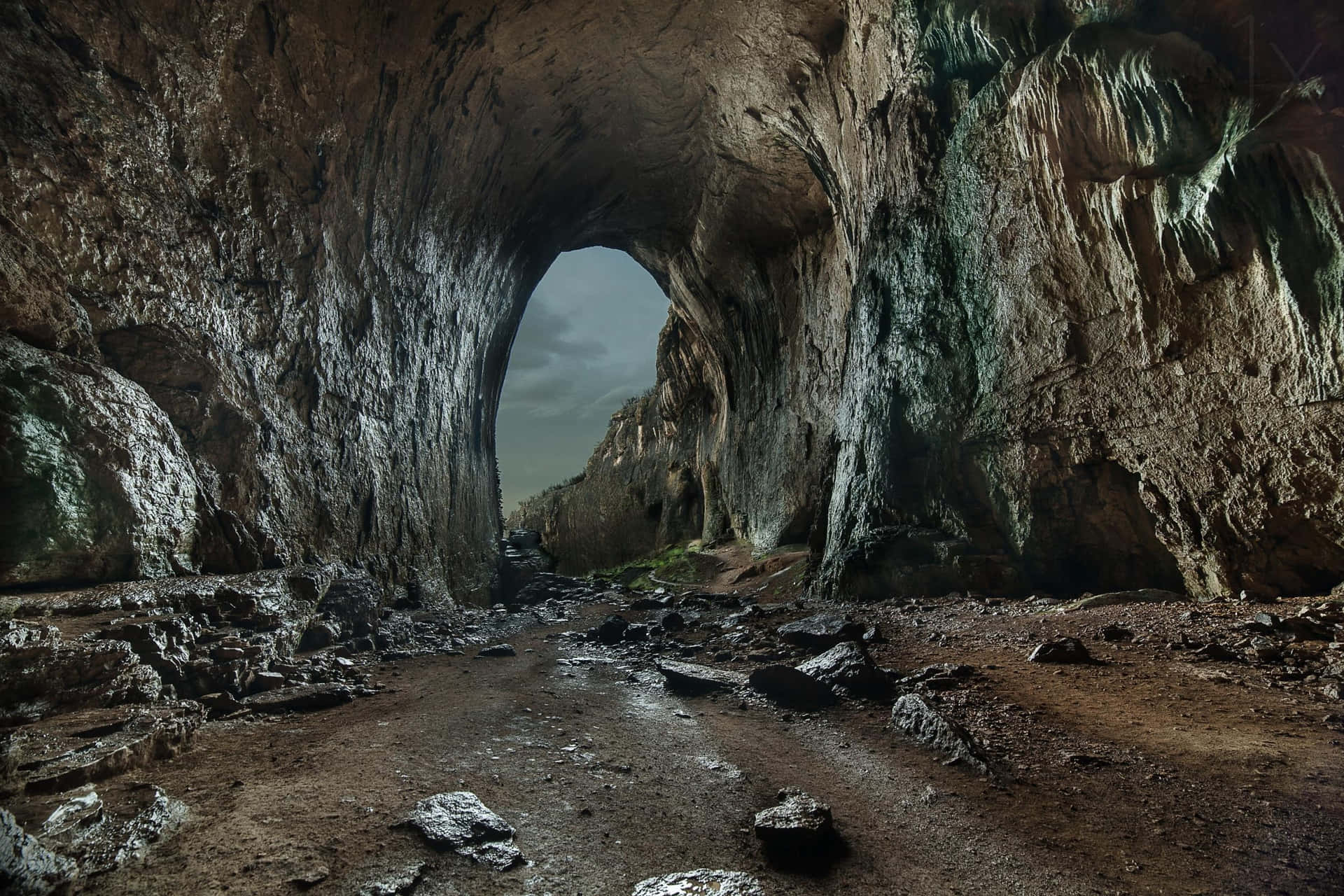 1920x1280 Download Mysterious Cave Entrance
