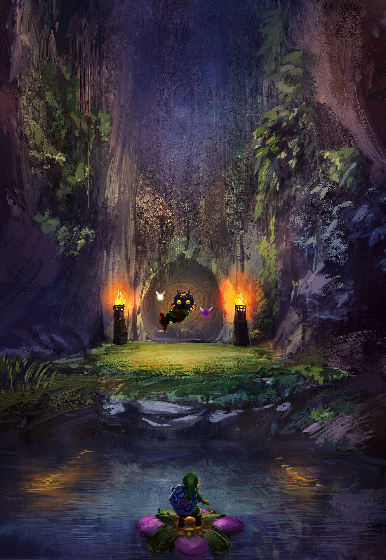 1322x1920 Download Majora's Mask Cave Entrance Wallpaper