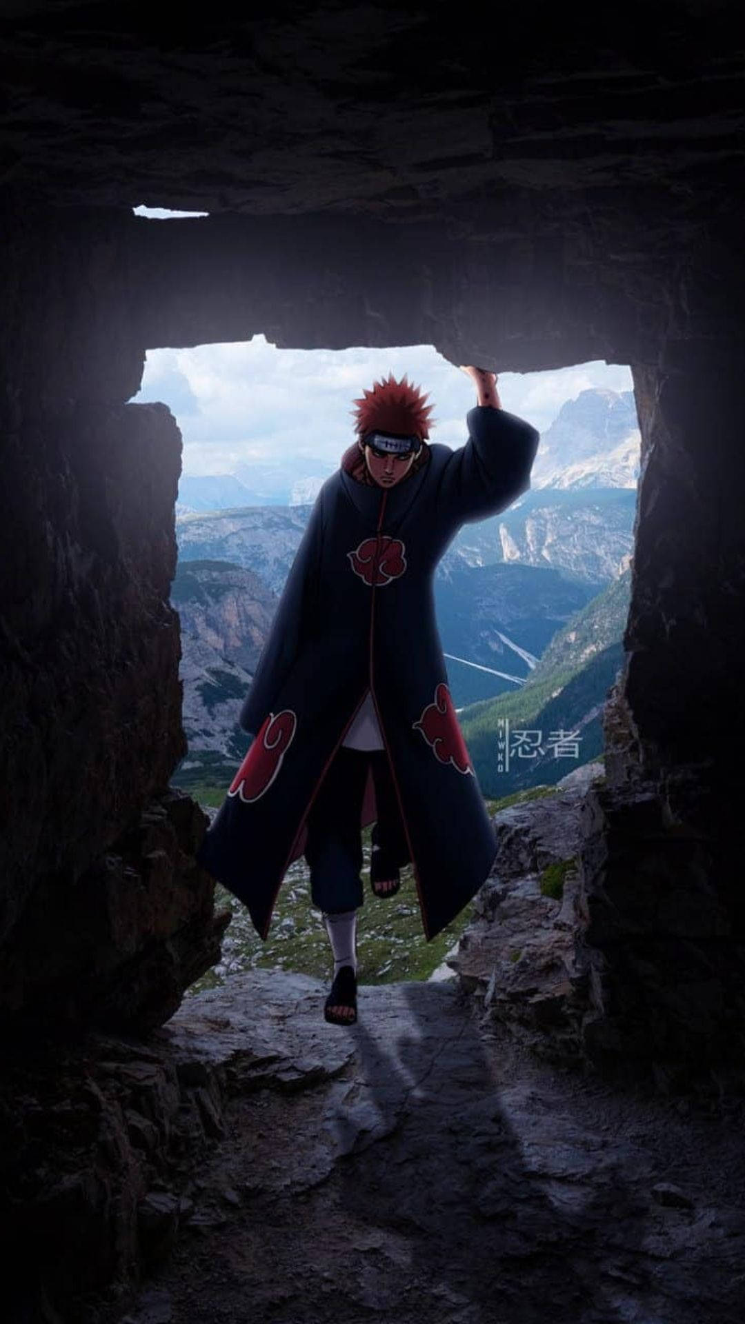 1080x1920 Download Nagato In A Cave Entrance Wallpaper