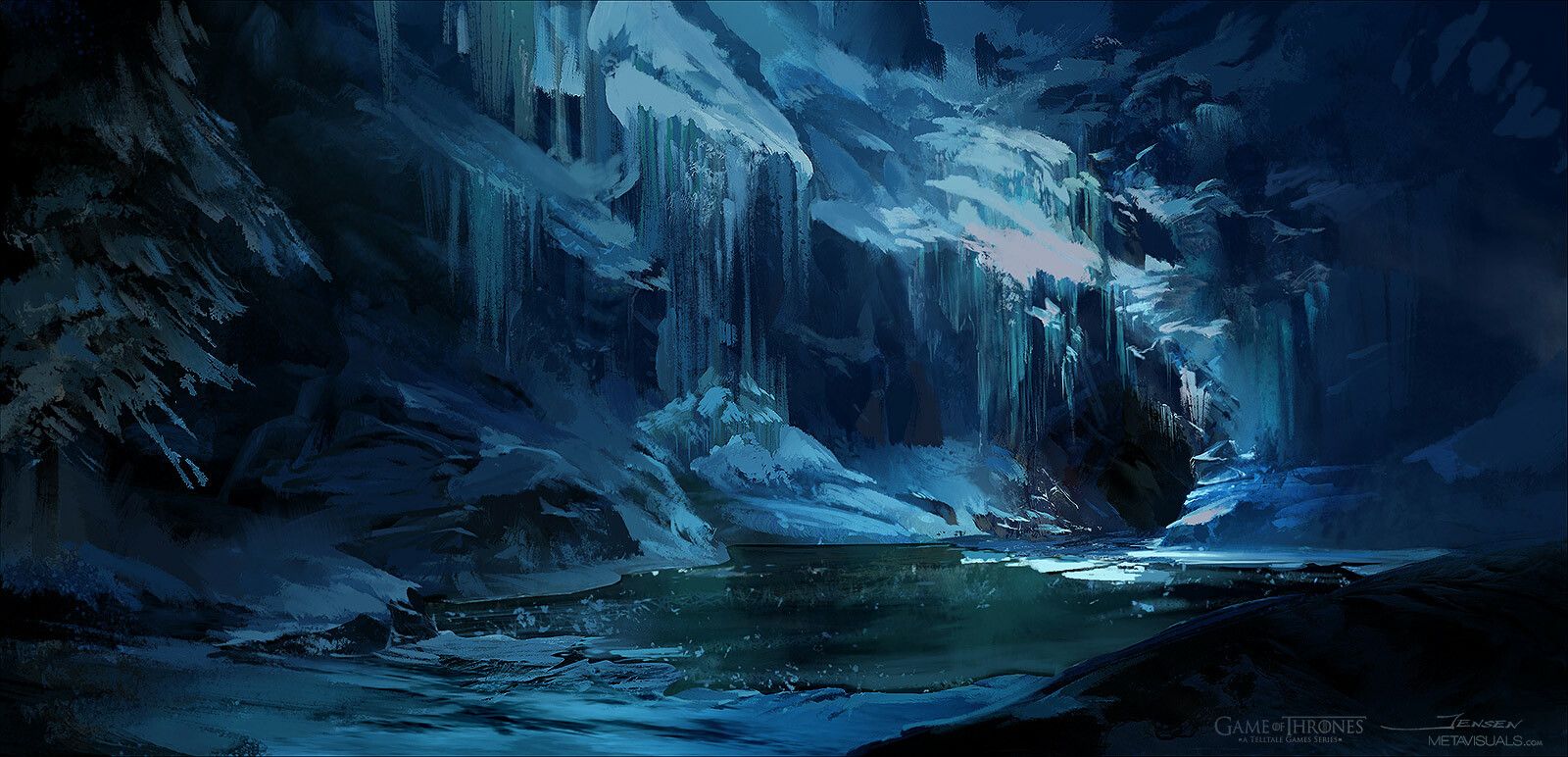 1600x772 Patrick Jensen of Thrones (Telltale Games) Grove Cave Entrance
