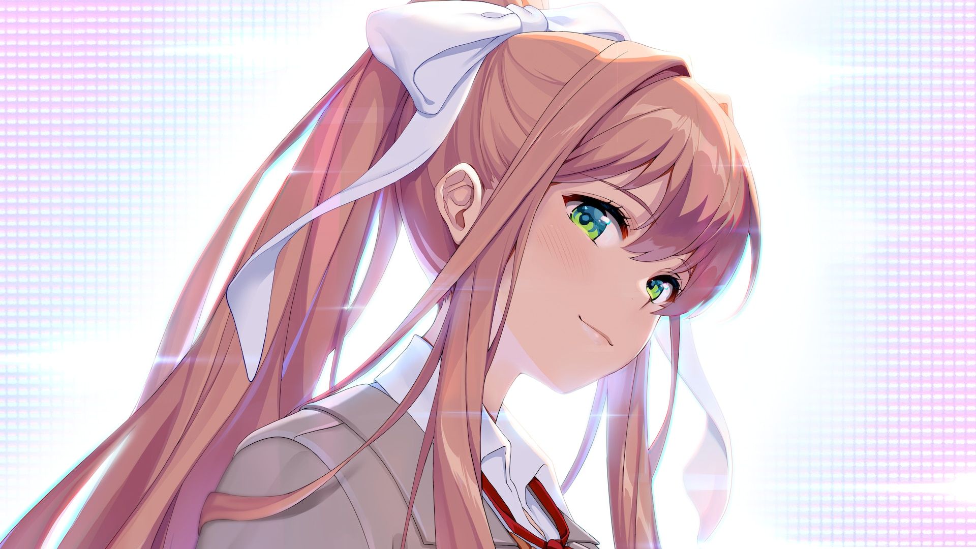 1920x1080 Just Monika. DDLC+ Wallpaper without Logo. (High Resolution)