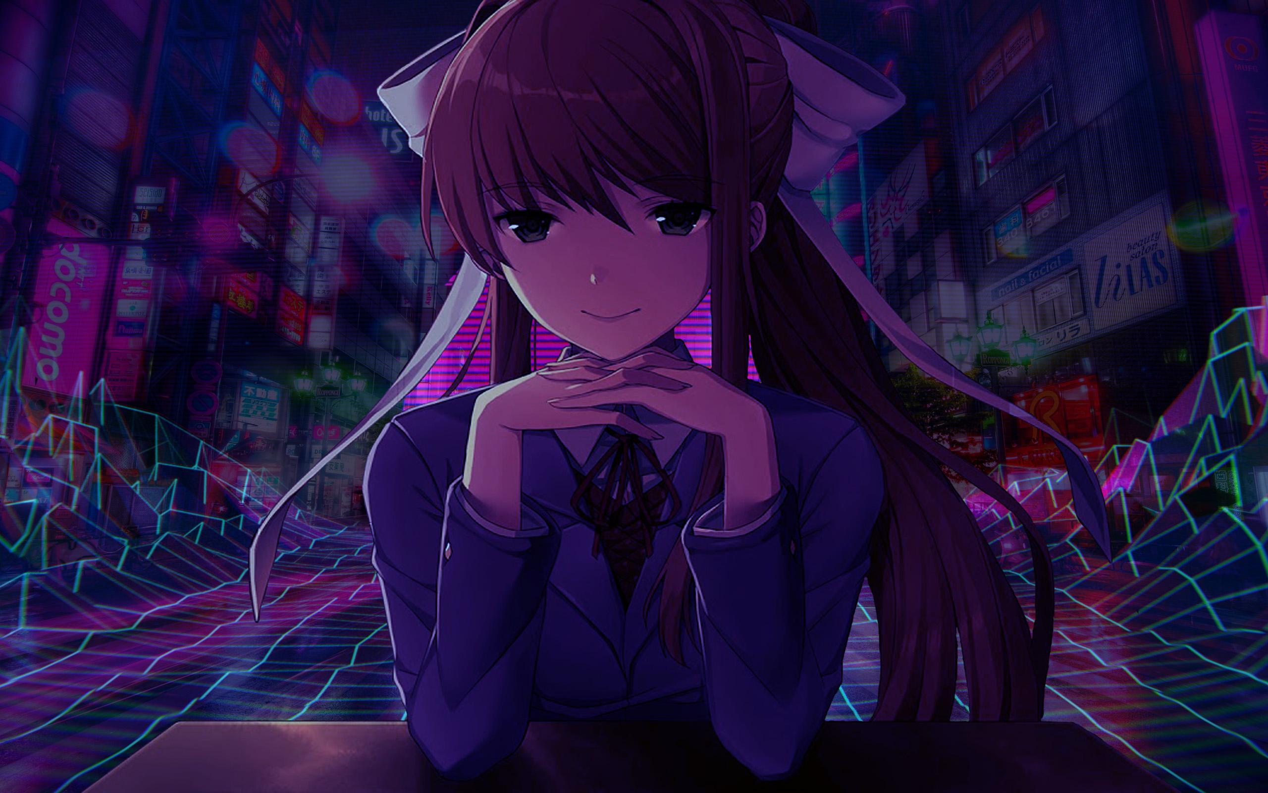 2560x1600 DDLC Monika Wallpaper