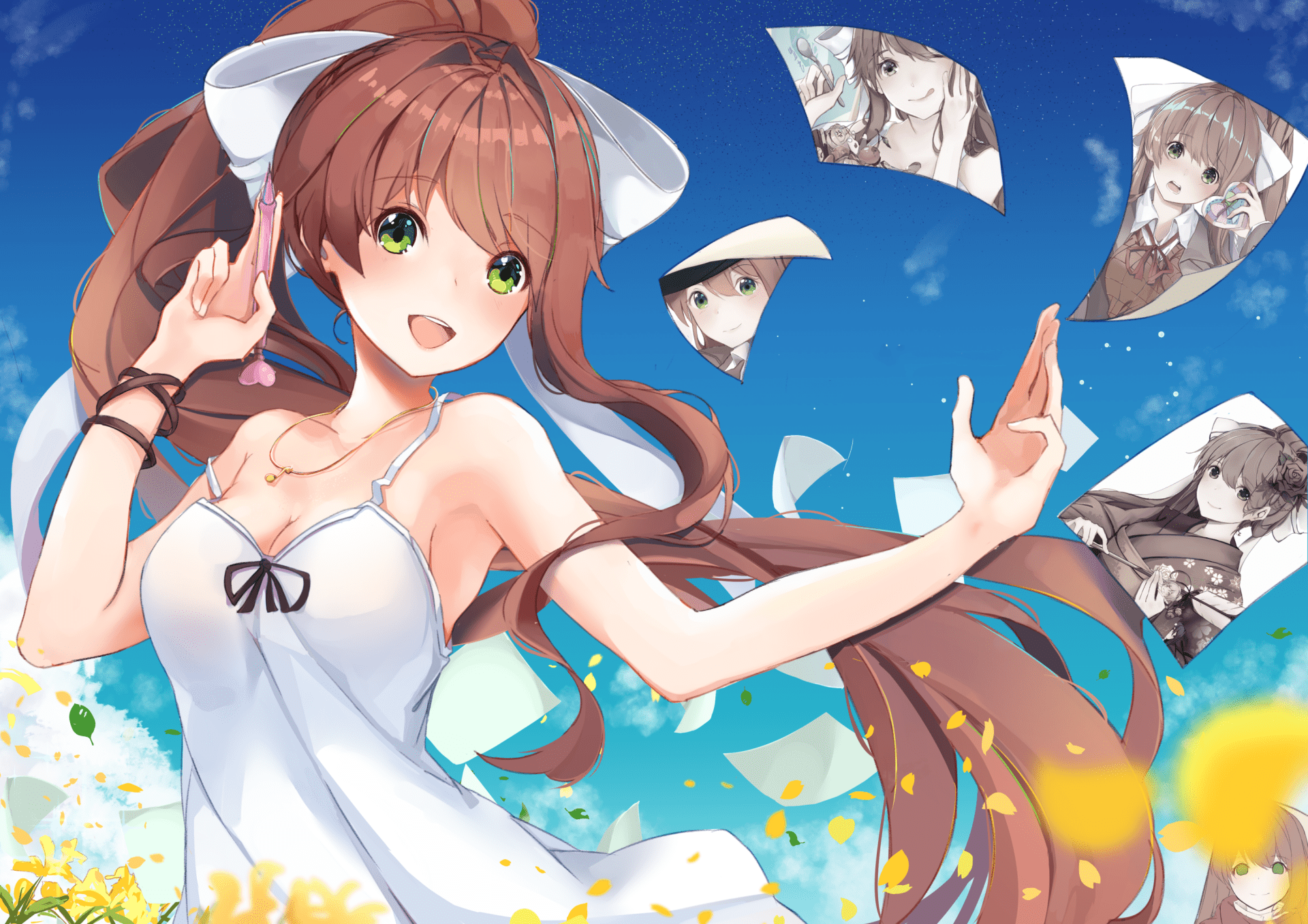 1920x1357 Monika HD Wallpaper from Doki Doki Literature Club!