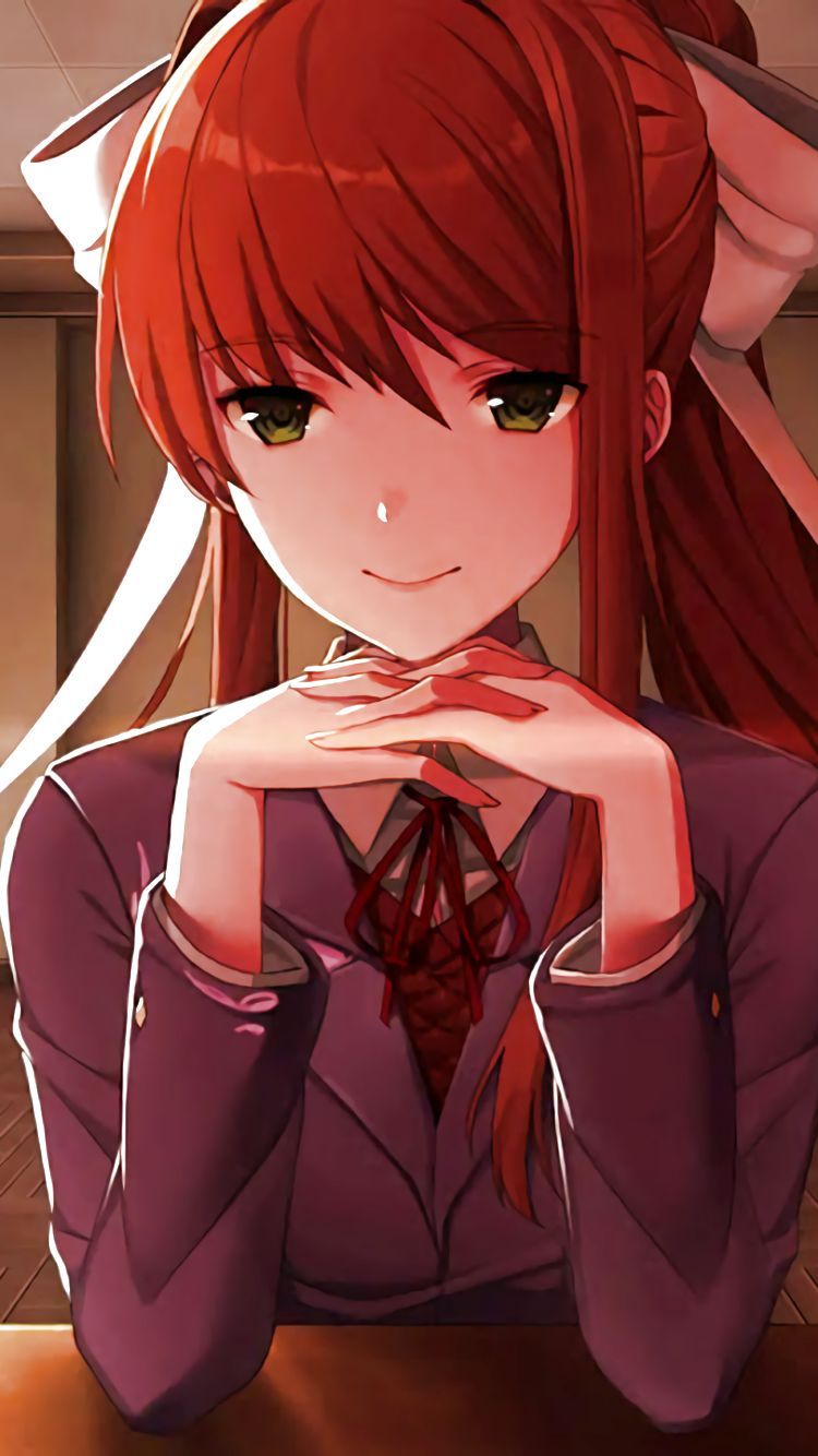 750x1334 Monika (Doki Doki Literature Club!) Phone Wallpaper: Free 4K & HD Downloads