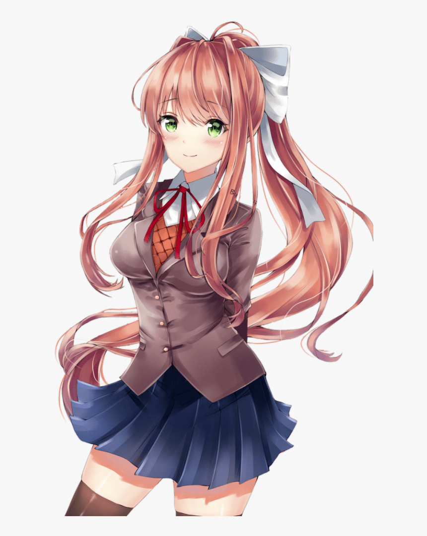 860x1081 a Little Bit Of Monika #monika Ddlc #monika #just Doki Literature Club Cute, HD Png Download, Transparent Png Image
