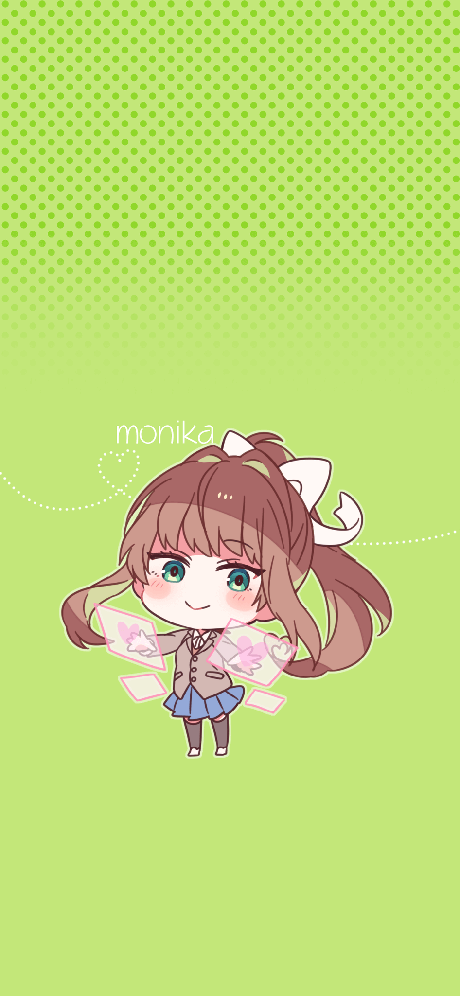 946x2048 Monika (Doki Doki Literature Club!) Mobile Wallpaper by Ame Moti Anime Image Board