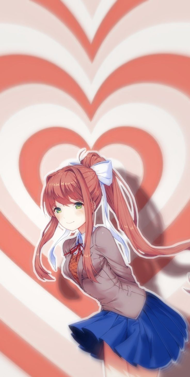 736x1463 Wallpaper Monika Doki Doki ^^