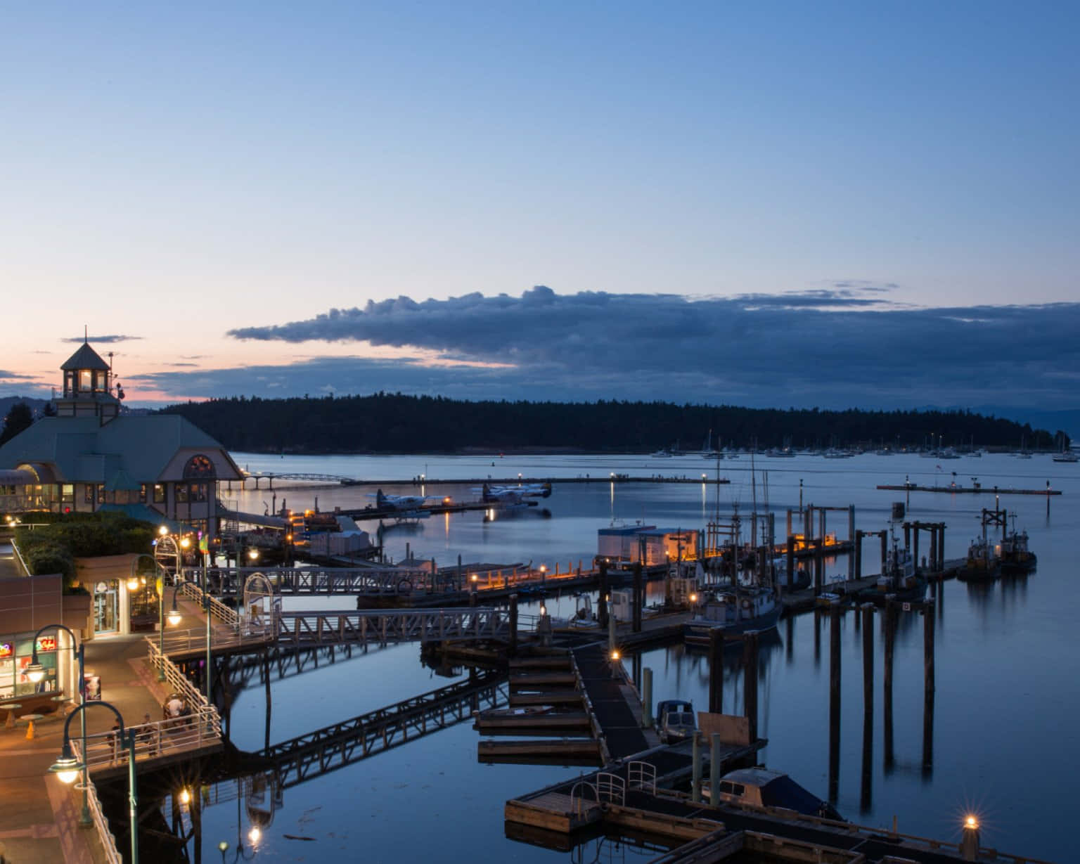1536x1229 Download Scenic Coastline Of Nanaimo, British Columbia, At Sunset. Wallpaper