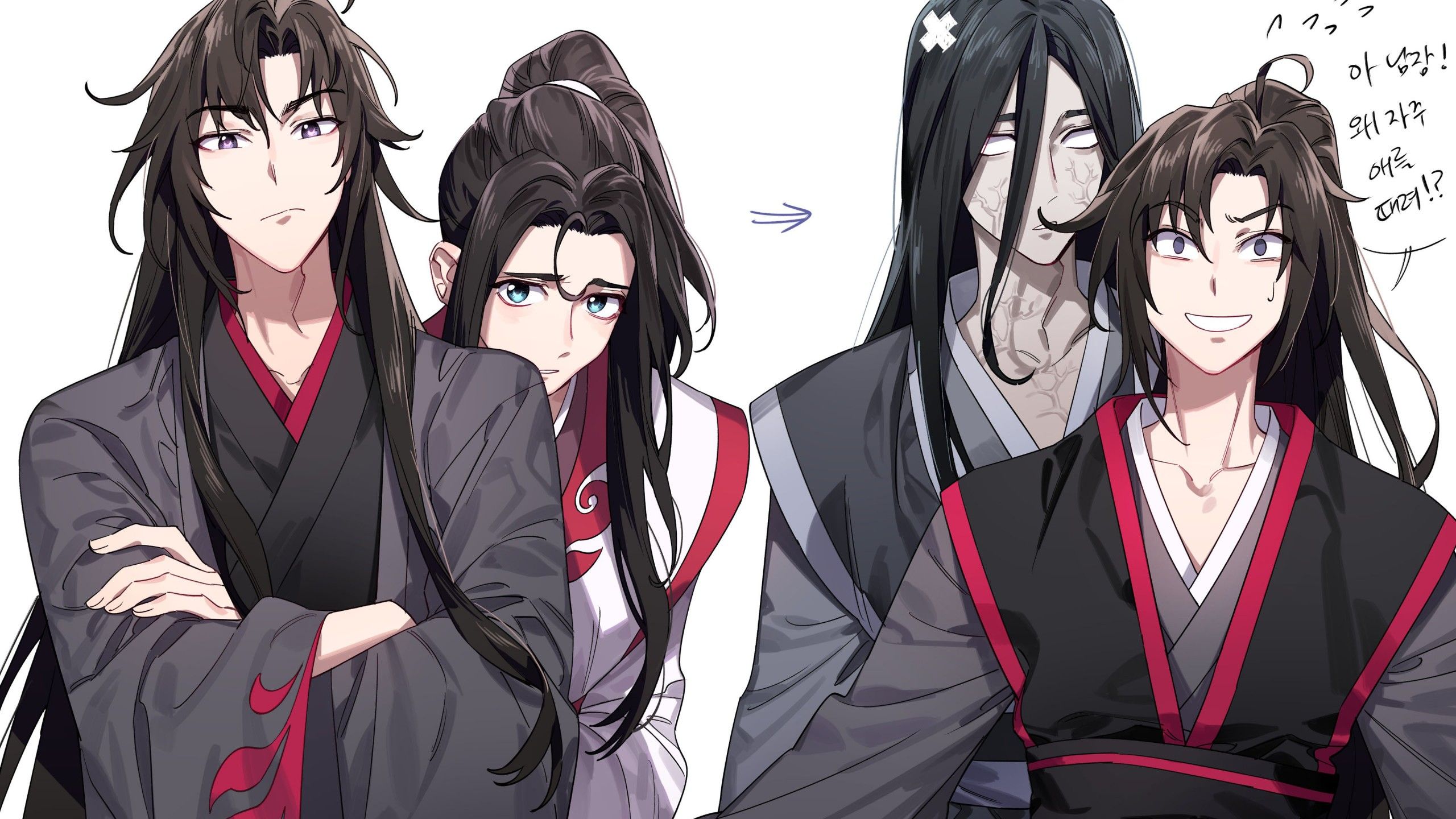 2560x1440 Wei Wuxian Wei Ying Wen Ning 4K HD Mo Dao Zu Shi Wallpaper