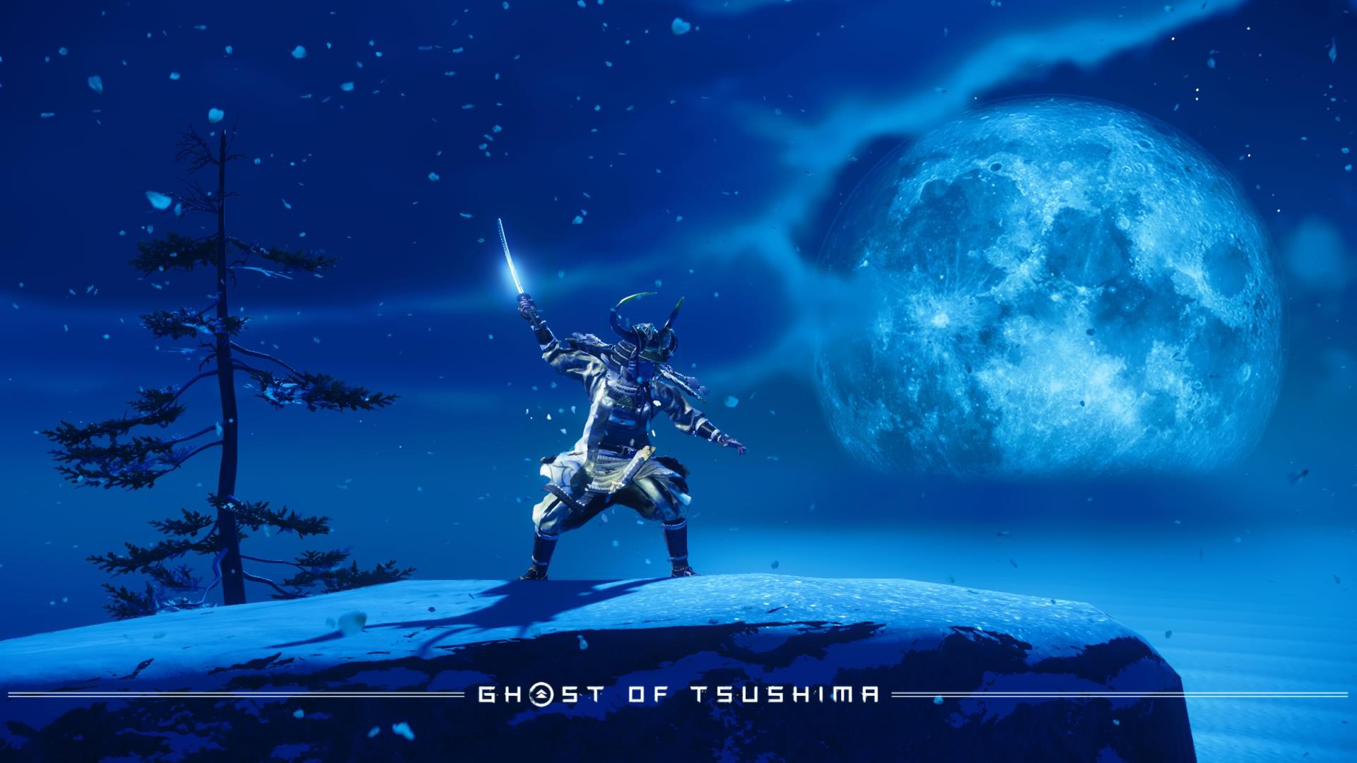 1920x1080 The Samurai with the Moon Stance (Ghost of Tsushima)