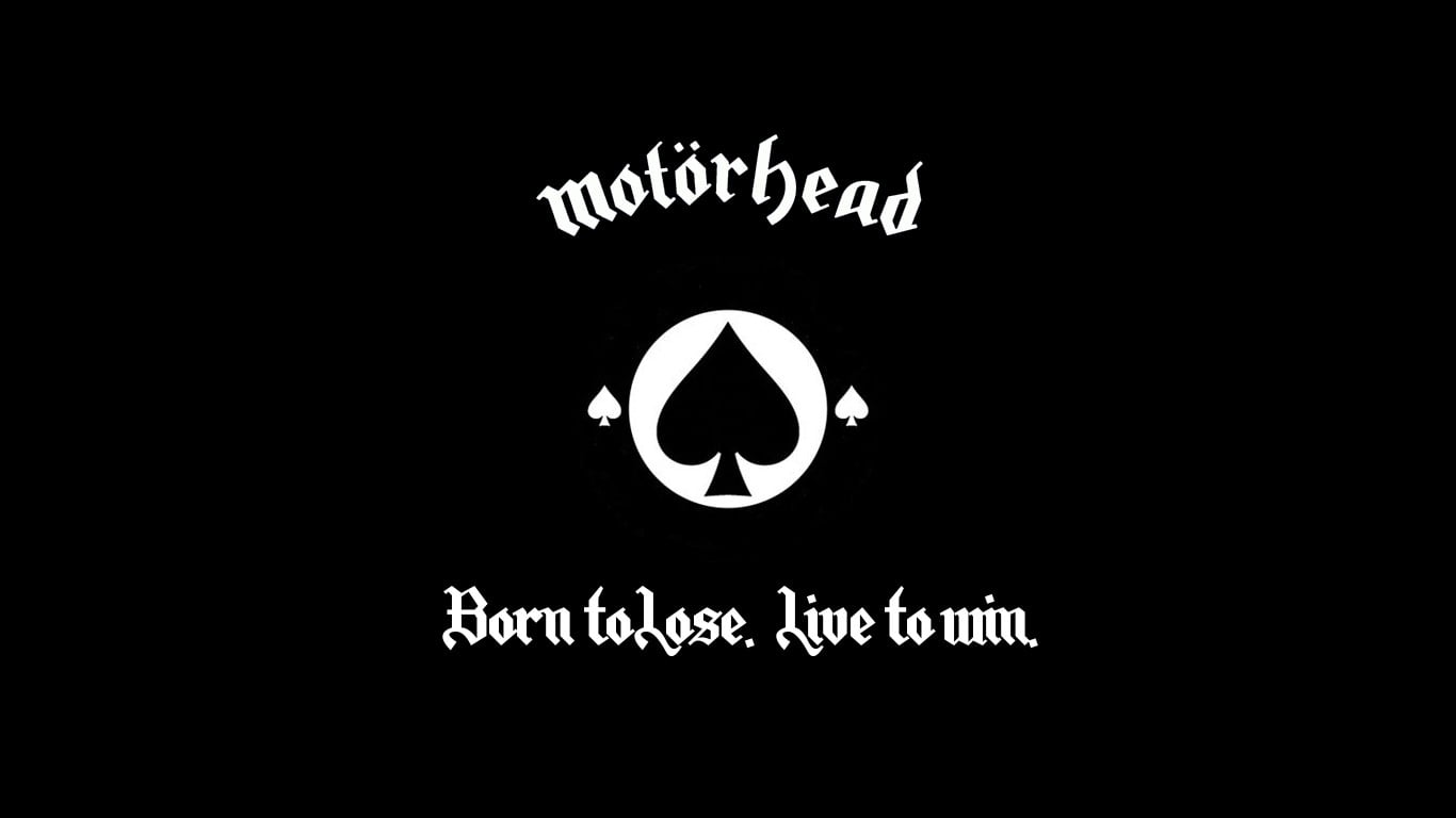 1366x768 Motorhead Born to lose live to win logo, music, heavy metal, Motörhead, typography HD wallpaper