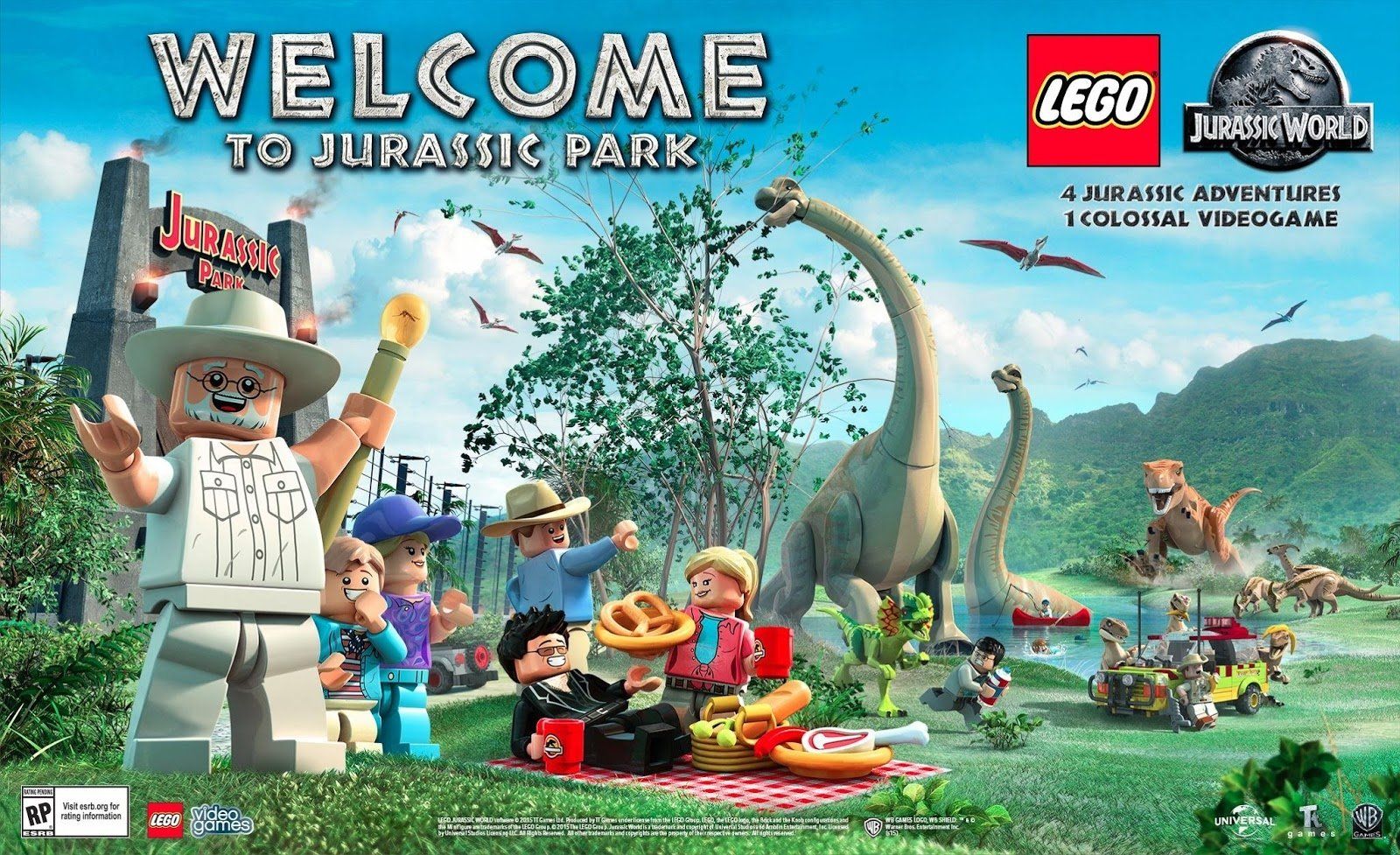 1600x977 LEGO Jurassic World HD Wallpaper: Welcome to Jurassic Parkx977