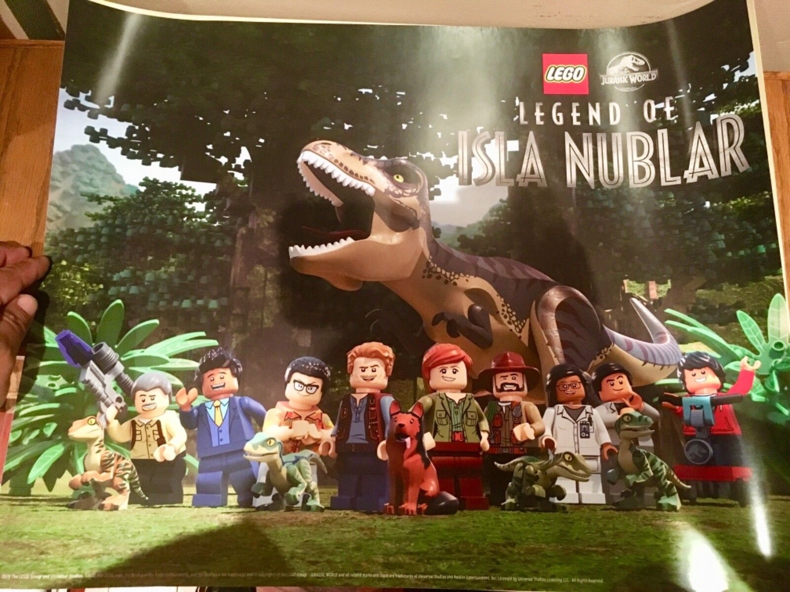 1600x1200 SDCC 2019 LEGO JURASSIC PARK JURASSIC WORLD POSTER 16x20 thursday only exclusive