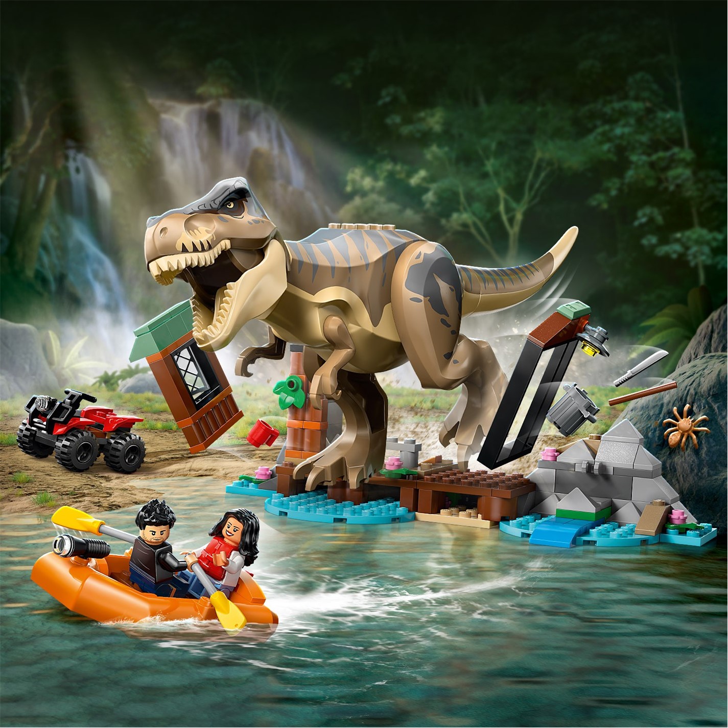 1425x1425 Jurassic World. rex River Escape 76975