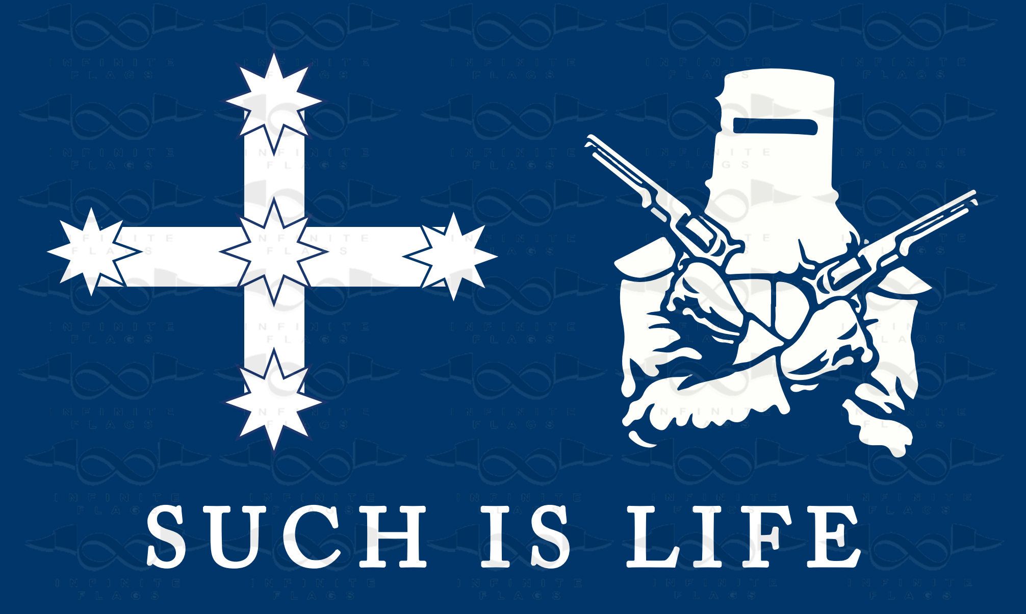 2012x1204 Ned Kelly SUCH IS LIFE Eureka Flag Banner 150cm X 90cm Brand New Never Flown