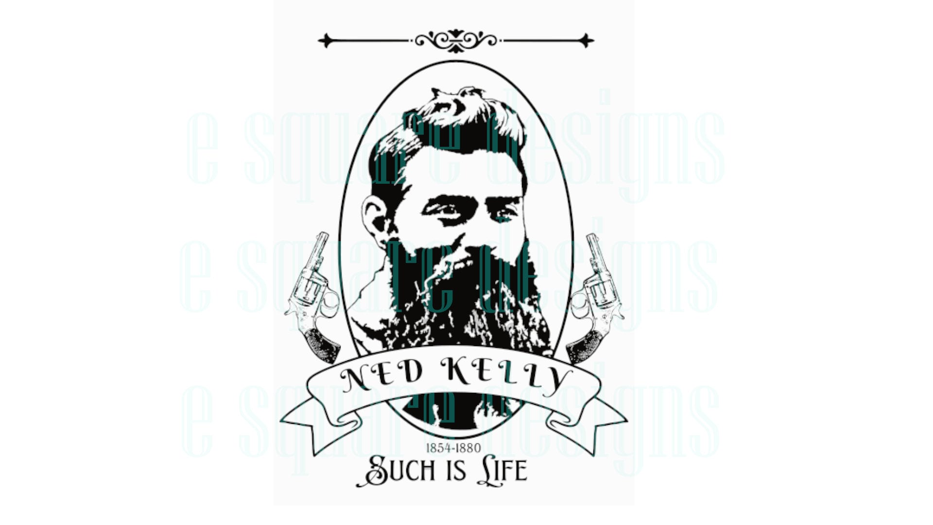 1920x1080 Ned Kelly SVG t shirt design wall art such is life