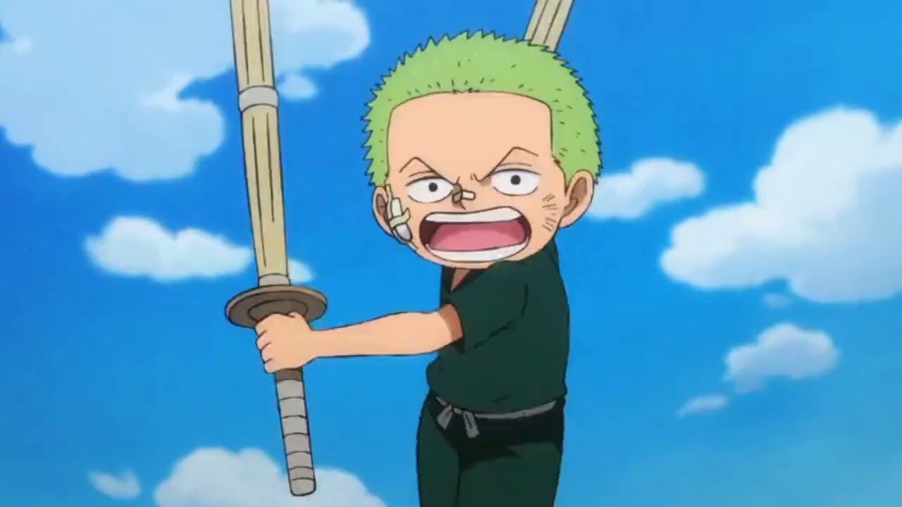 1280x720 One Piece : Zoro looks cute as a kid (( English Dub ))