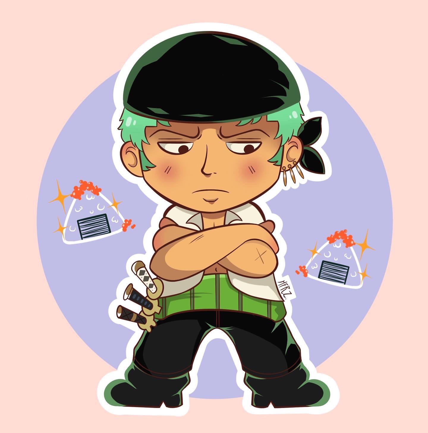1440x1455 One Piece chibi art!