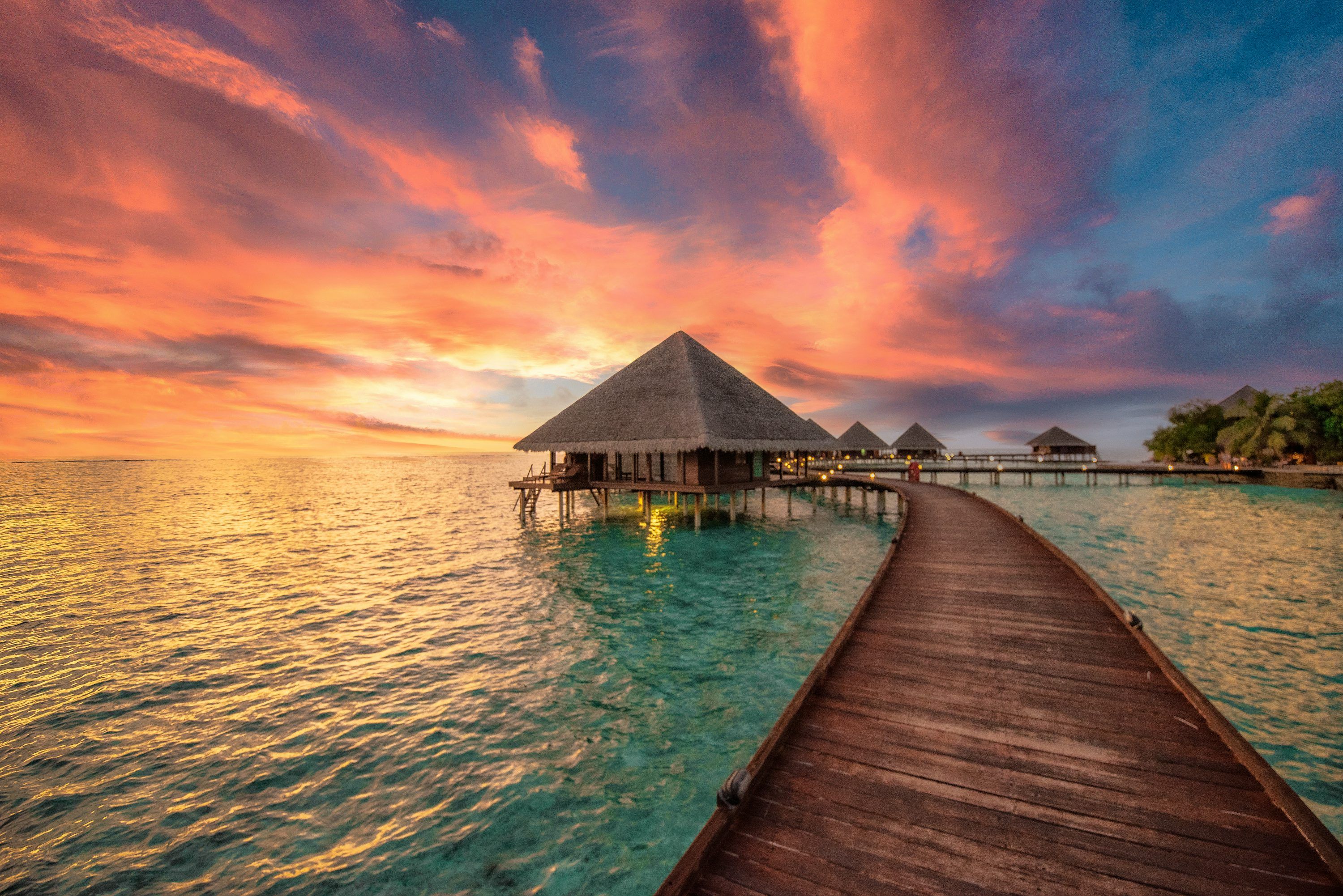 3000x2003 Overwater Bungalow Picture. Download Free Image