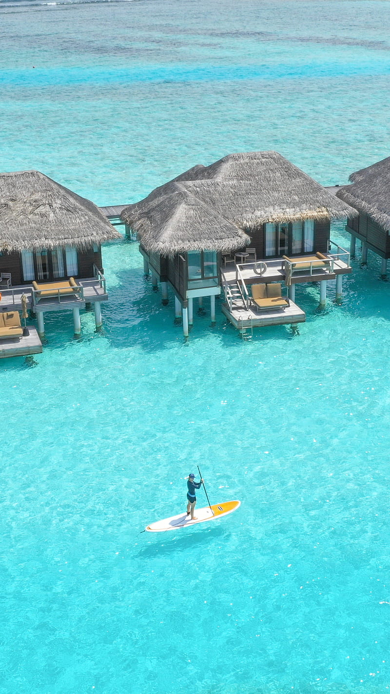 800x1422 HD overwater bungalows wallpaper