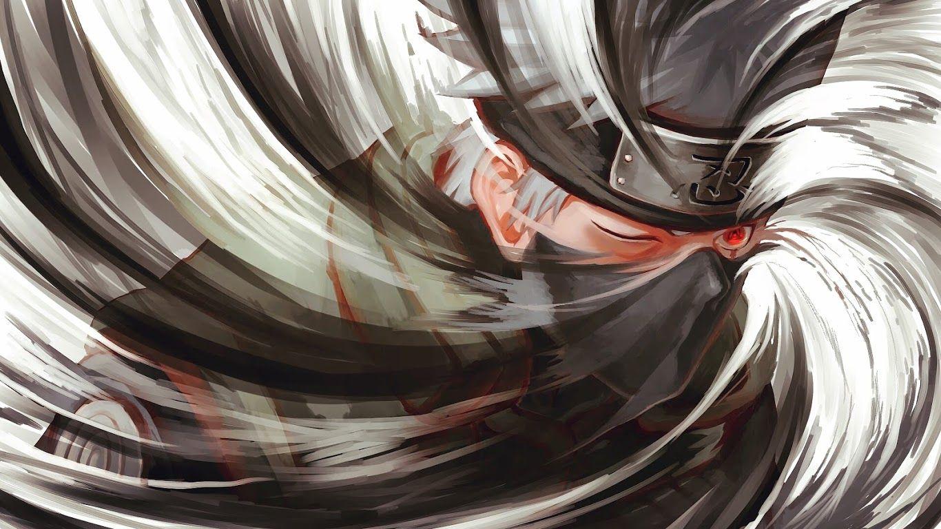 1366x768 Kakashi Kamui Mangekyo Sharingan 4K Wallpaper
