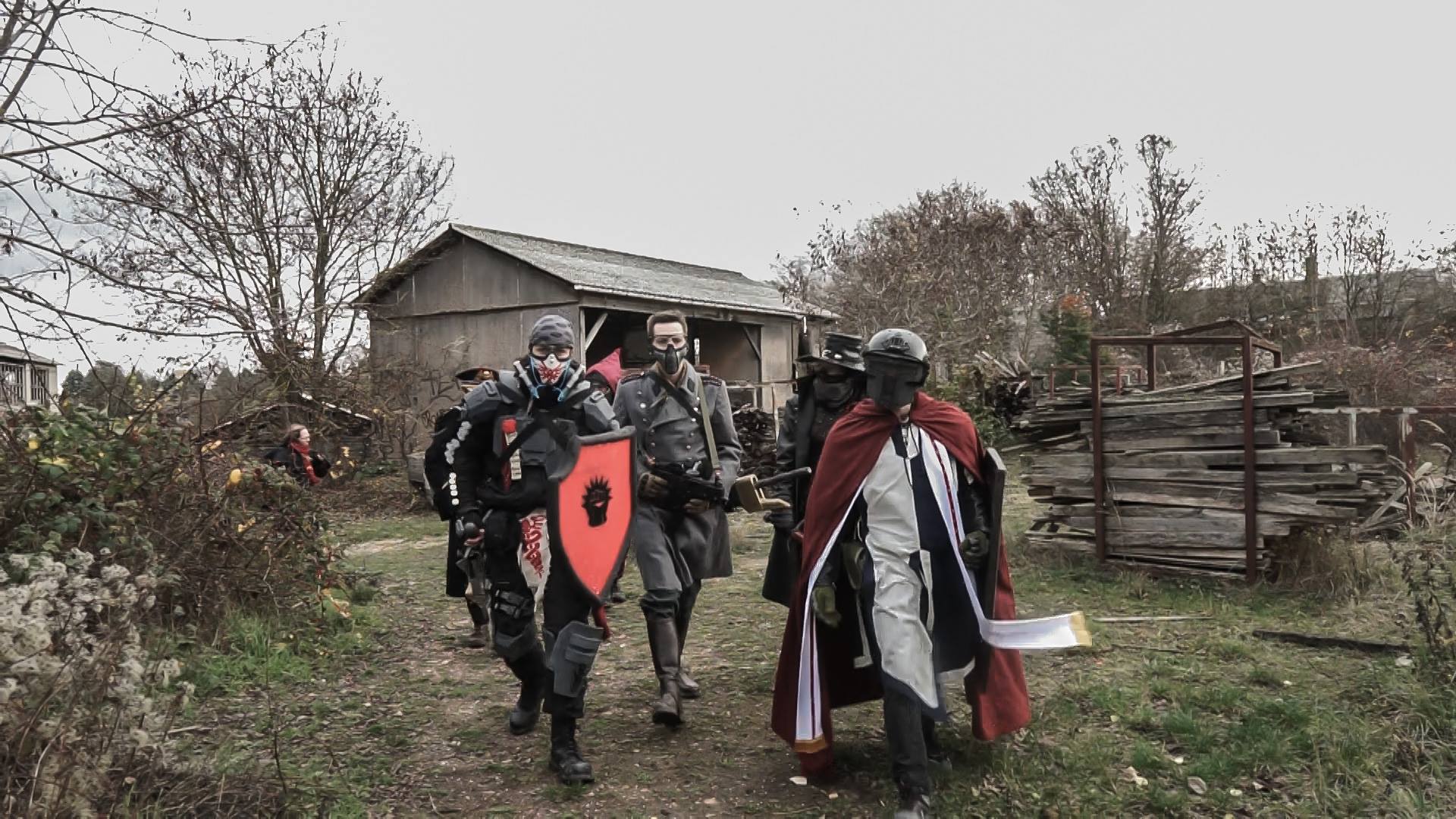 1920x1080 40K airsoft Larp Inquisition Strike team on a hunt (Circa M41 Colorized)