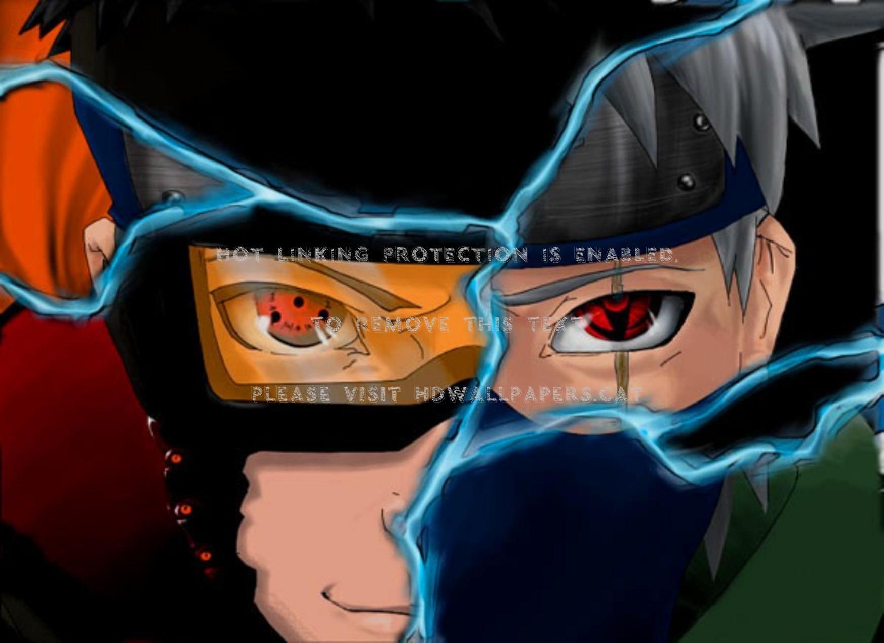 1746x1270 obito & kakashi sharingan shinobi mask male