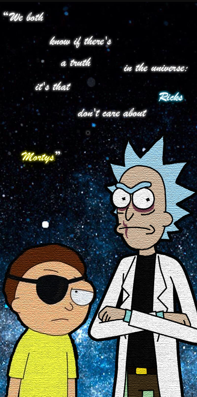 800x1605 Rick and Evil Morty, evil, morty, rick, HD phone wallpaper