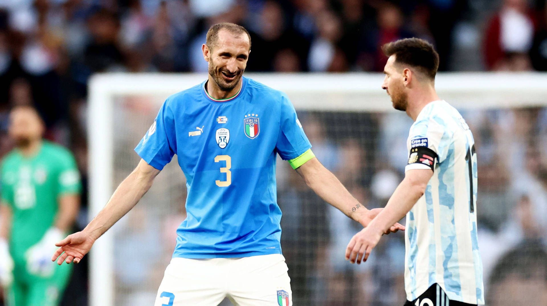 1920x1076 Download Giorgio Chiellini Lionel Messi Finalissima 2022 Wallpaper