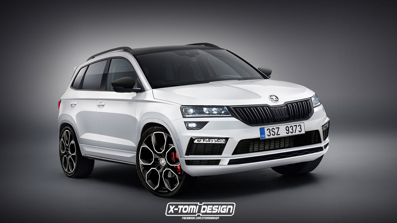 1366x768 Skoda Karoq RS and Monte Carlo Trims Rendered