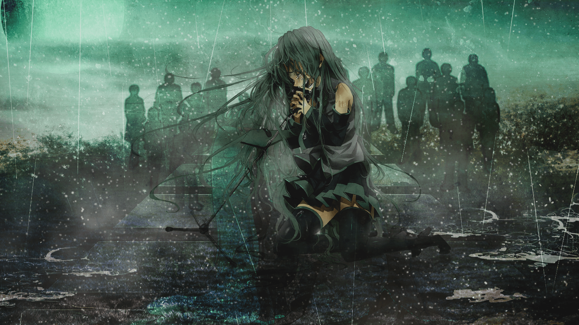 1920x1080 Hatsune Miku in Tears and Rain HD Wallpaperx1080