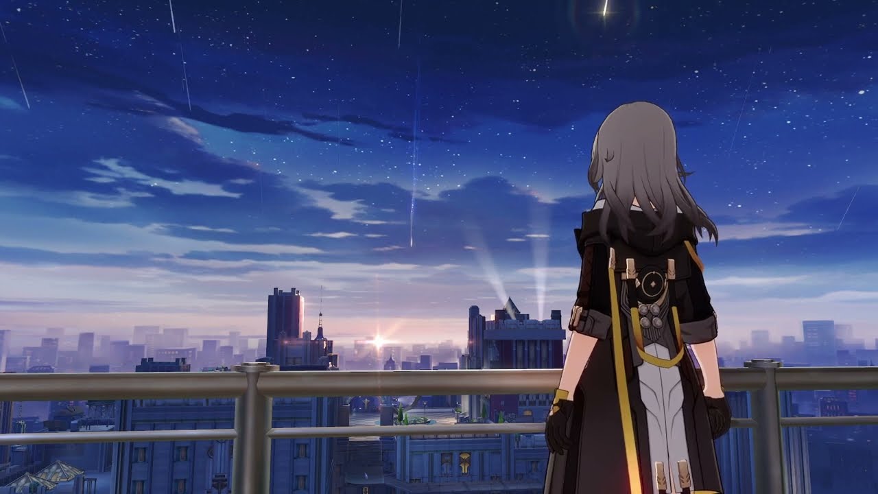 1280x720 Honkai Star Rail Rooftop Wallpaper