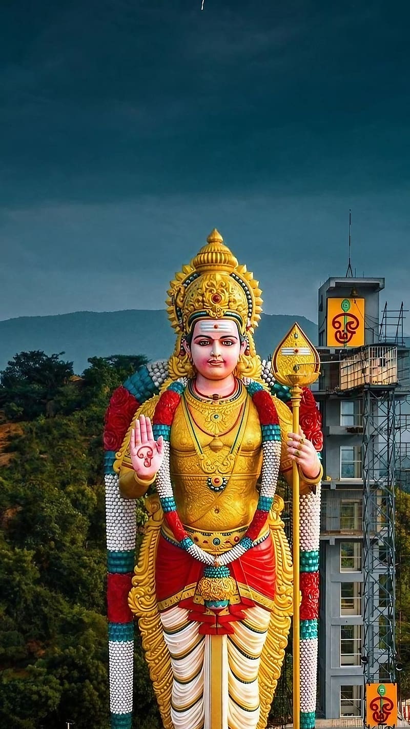 800x1422 Balumama, Golden Statue, indian guru, HD phone wallpaper