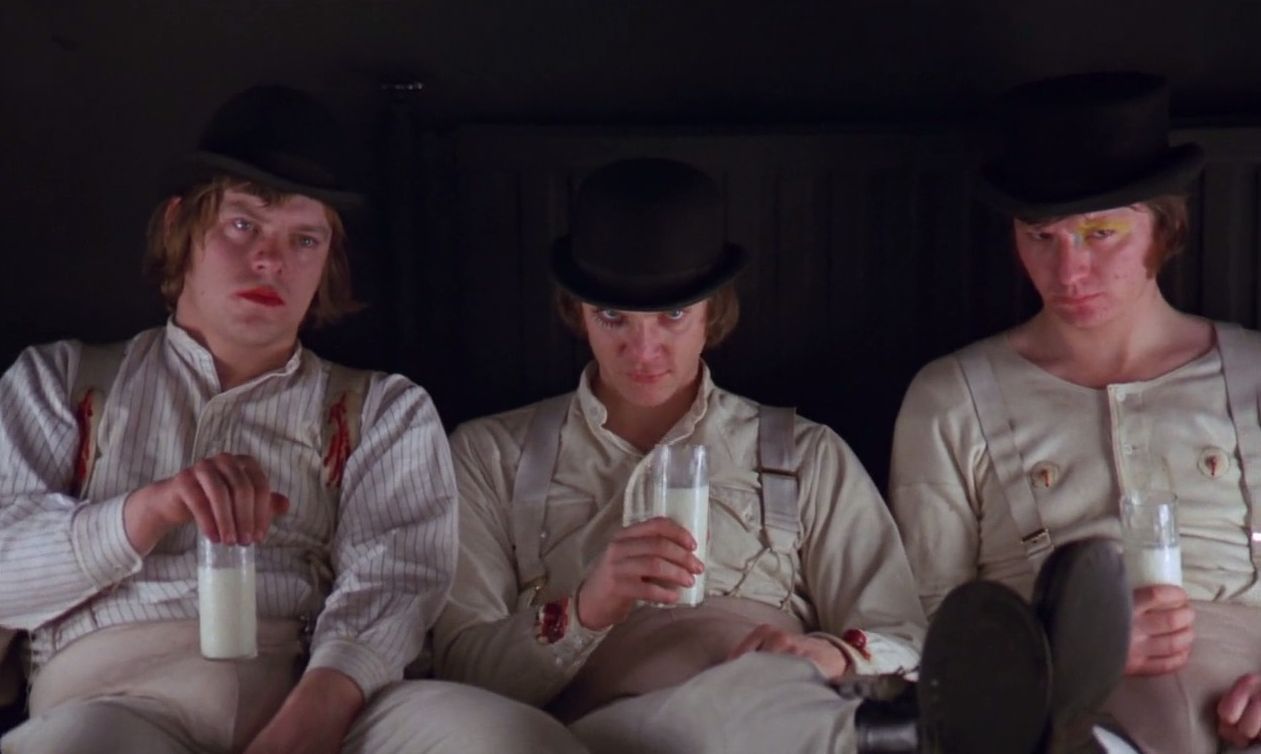 1261x754 Alex DeLarge and two of his three fellow 'droogs.'