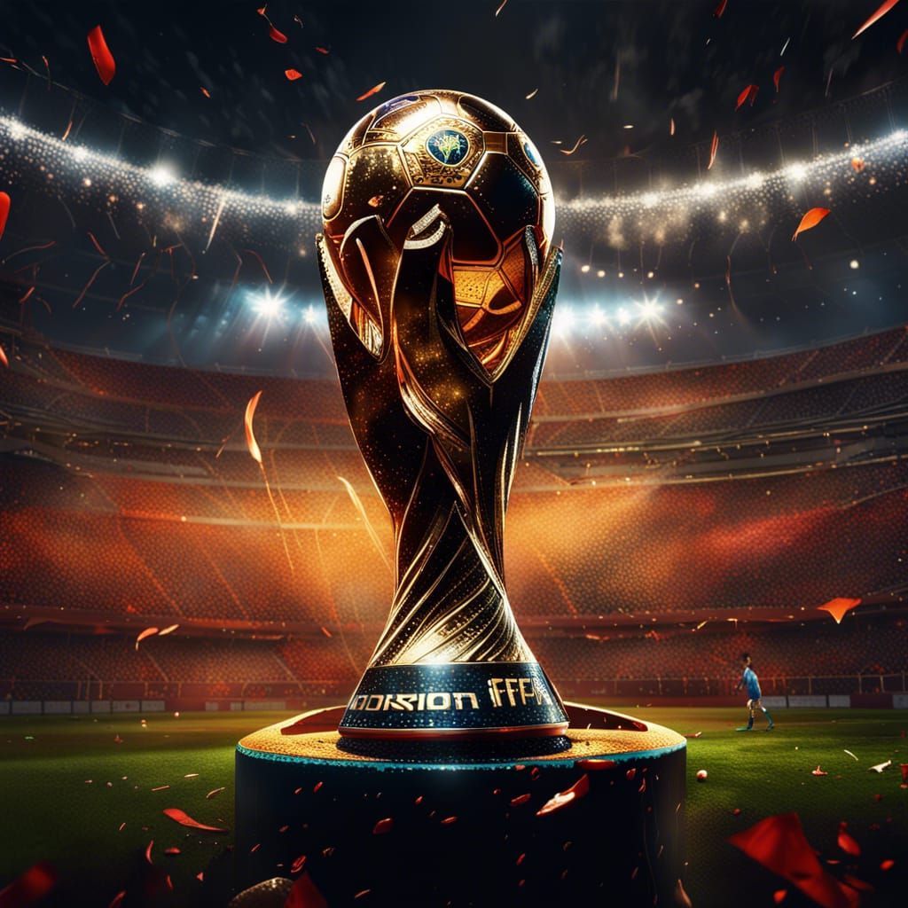 1024x1024 Fifa World Cup 2026 FIFA World Cup Trophy in Dark Fan