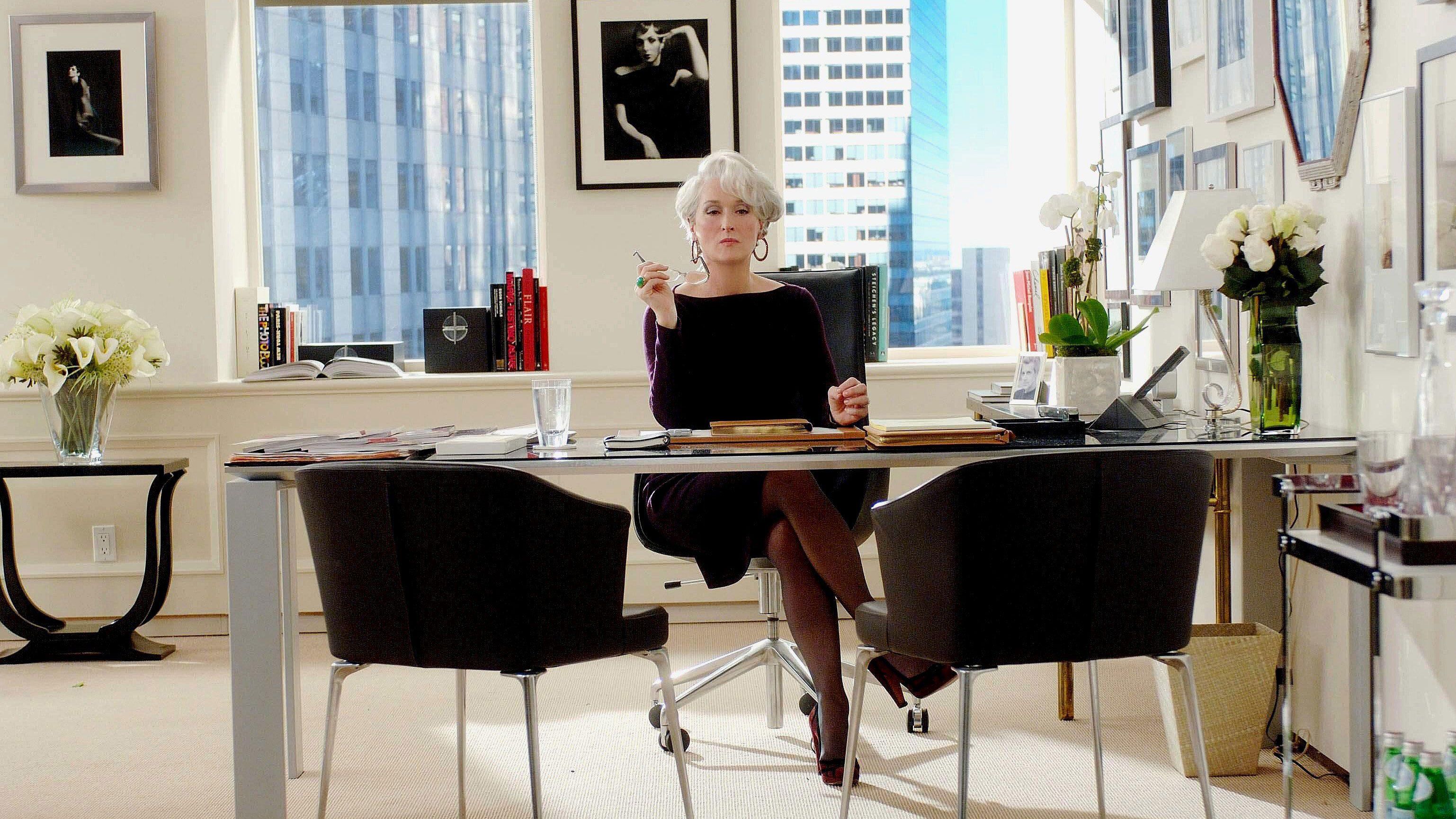 3075x1730 Meryl Streep's The Devil Wears Prade office is still on trend. Homes and Gardens
