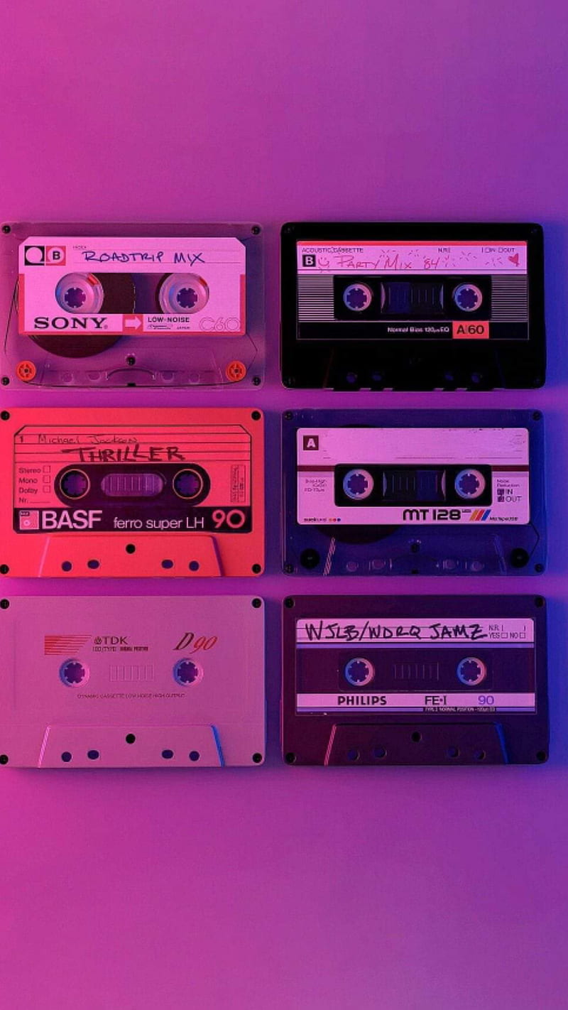 800x1422 Cassette, 80s, retro, pink, music, HD phone wallpaper