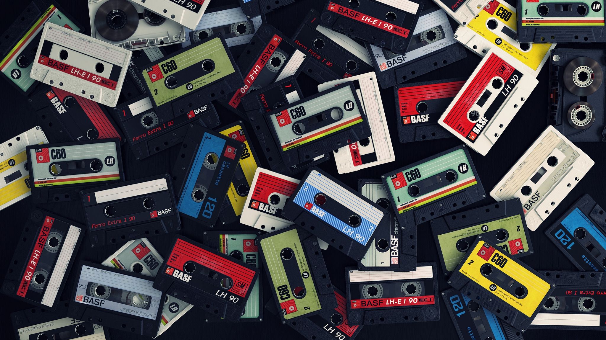 2048x1152 Wallpaper Macro, Music, Background, Cassette For Mobile And Desktop, Section Hi Tech, Resolution 2048x1152