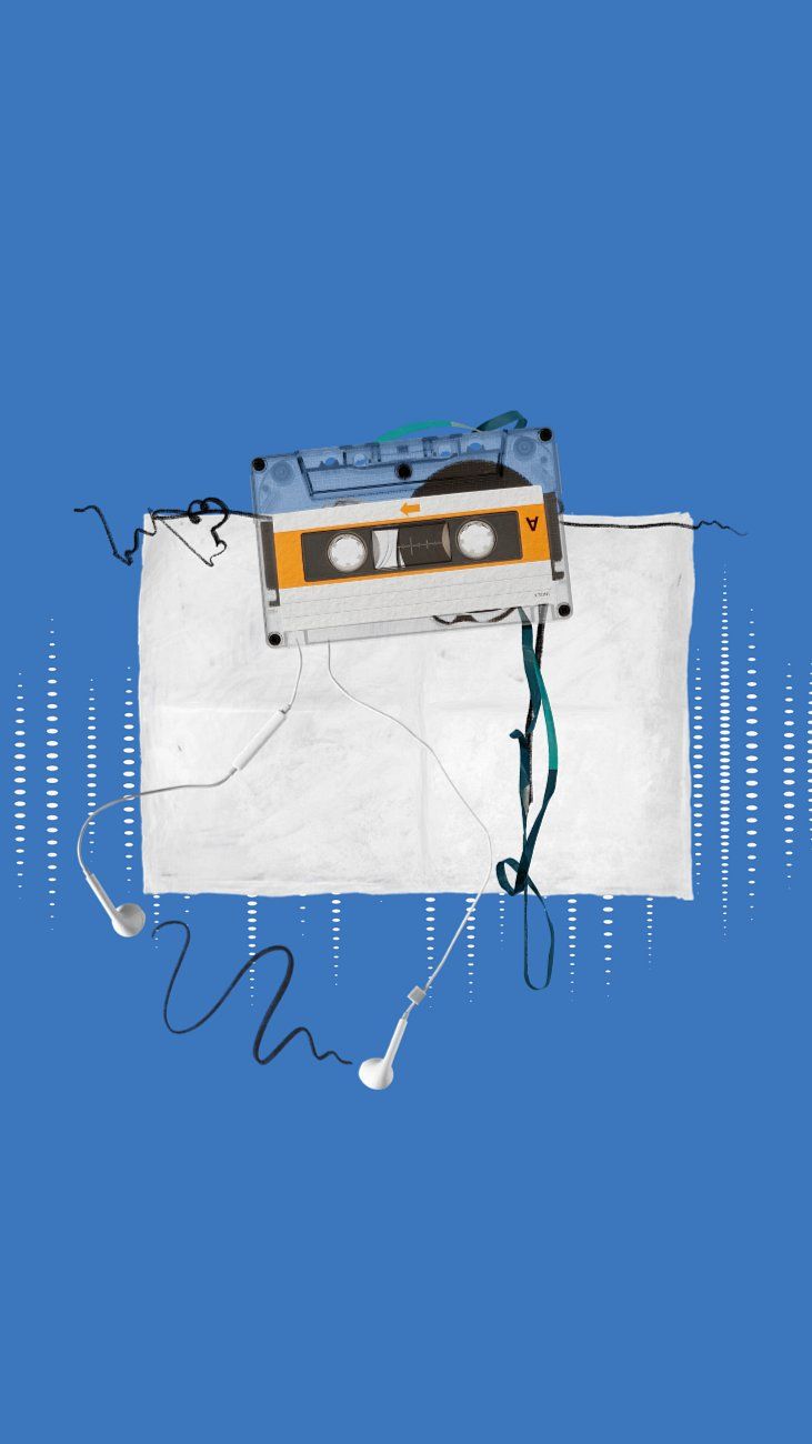 731x1300 Yellow cassette tape mobile wallpaper