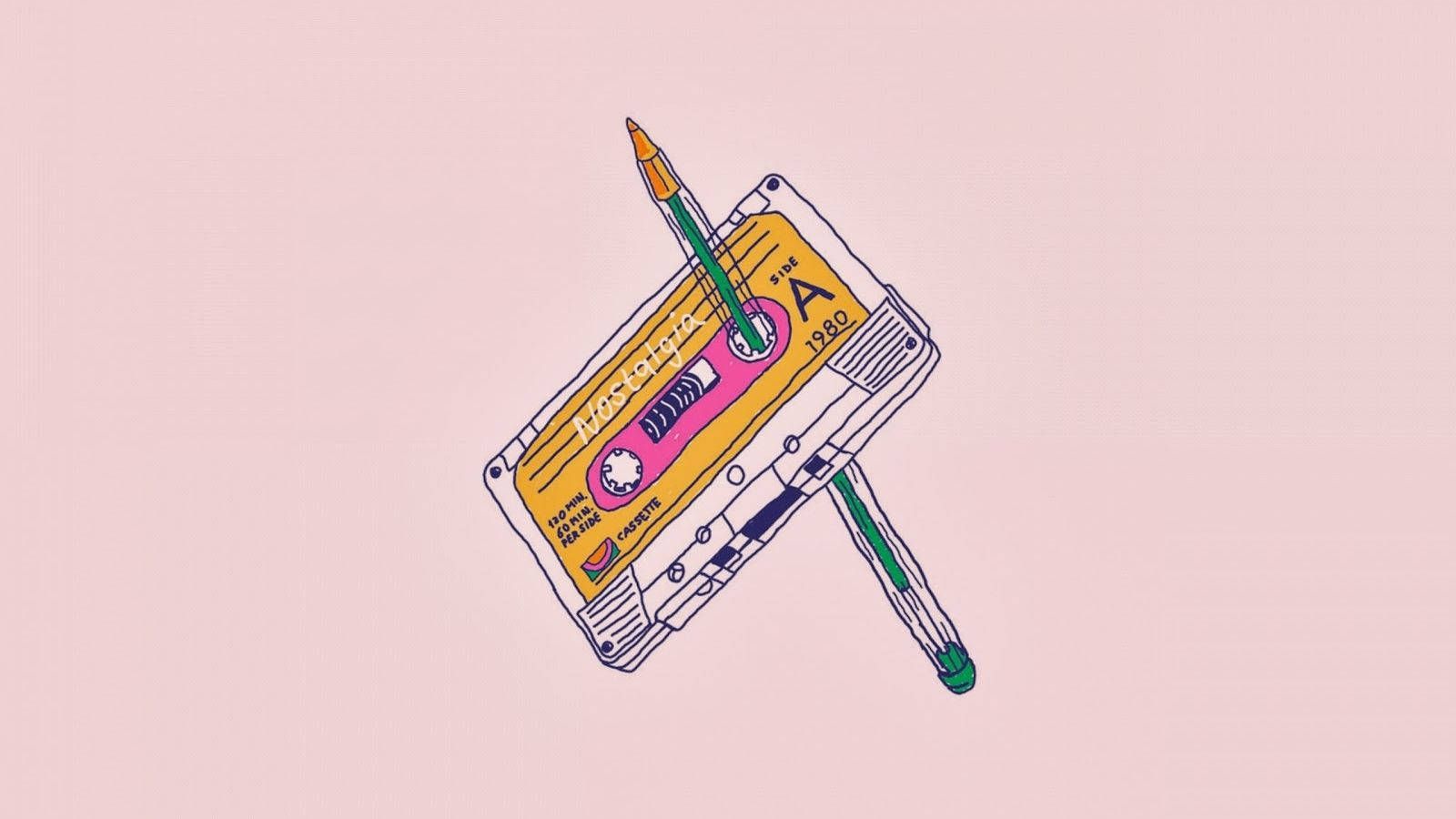 1600x900 Download Beautiful Music Cassette Tape And Pen Wallpaper
