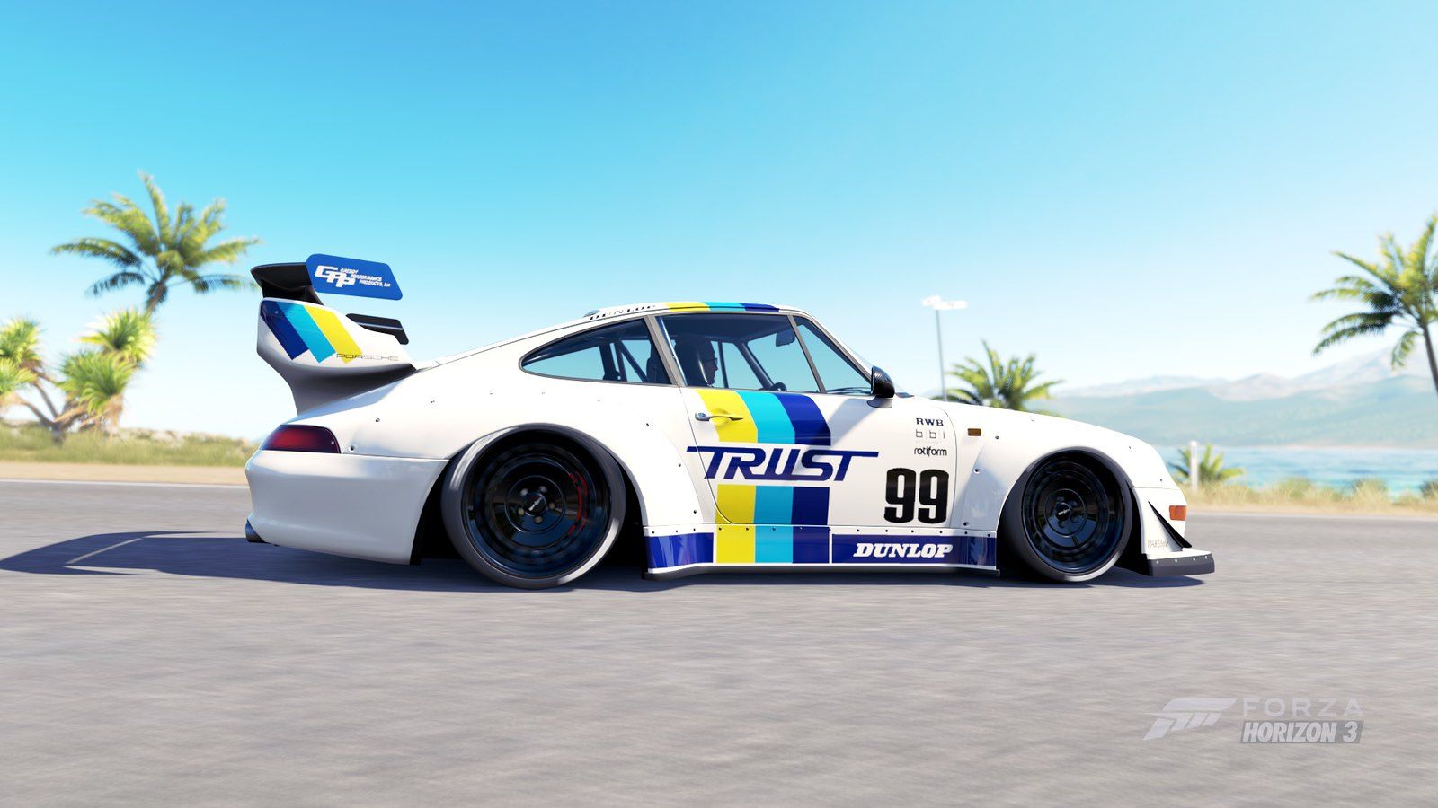 1600x900 Porsche 911. Greddy inspired livery, for the RWB Porsche Se